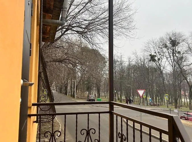Orange House Next To A Park